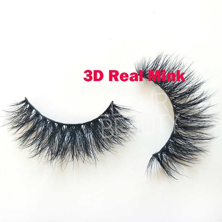 Wholesale good fake eyelashes strip 3d real mink lashes China EL54